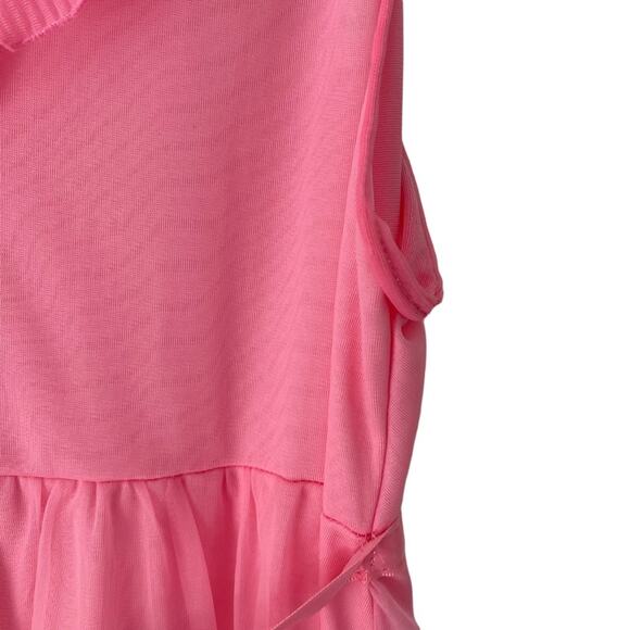 Evette Vintage 1960s Rosette Pink Bubblegum Barbie Nightgown size medium USA - Picture 7 of 8